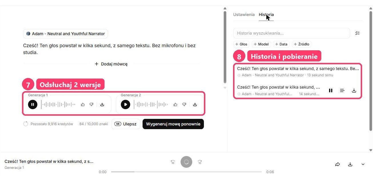 ElevenLabs: dwie wersje nagrania i historia